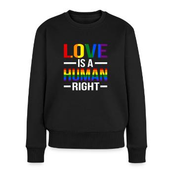 Lgbt - Frauen Premium Bio Pullover - Schwarz - Vorne - Julia (174cm)