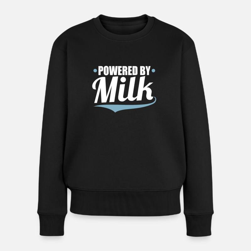 Milch - Frauen Premium Bio Pullover - Schwarz
