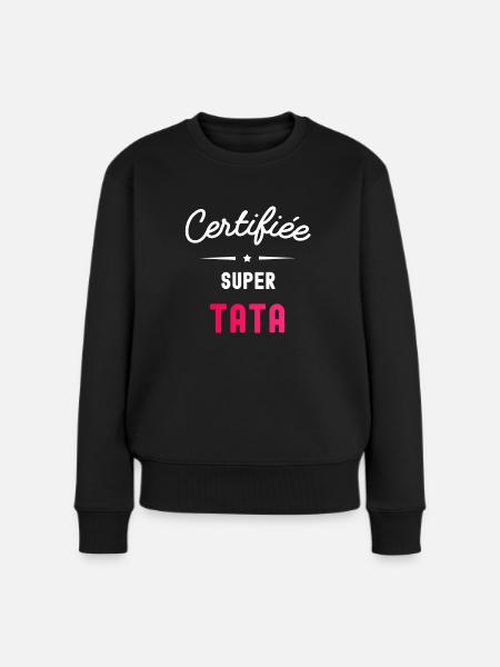 certifiée super tata - Pull Premium bio Femme - noir