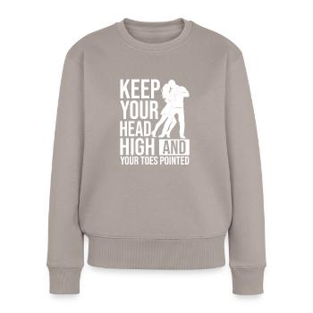 Dancing Dancer Dance - Women's Premium Organic Jumper - taupe - Front - Julia (174cm)