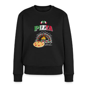 Pizza Pizzabäcker - Frauen Premium Bio Pullover - Schwarz - Vorne - Julia (174cm)
