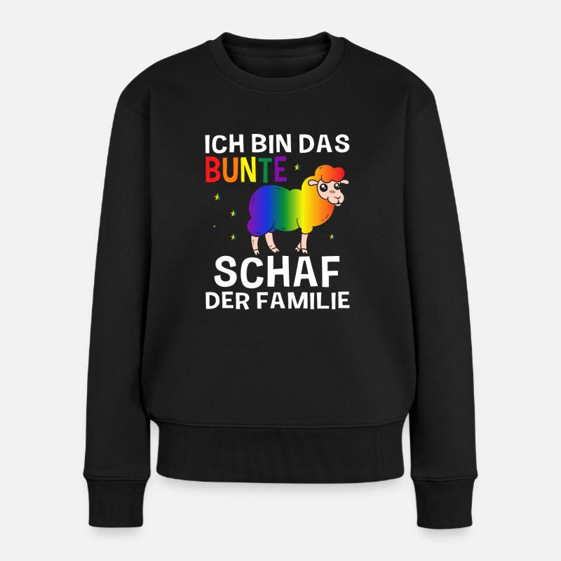 Ich bin das Bunte Schaf der Familie LGBTQ Pride - Frauen Premium Bio Pullover - Schwarz