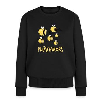 Plüschmors Plattdeutsch - Frauen Premium Bio Pullover - Schwarz - Vorne - Julia (174cm)