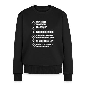 Feuerwehr Feuerwehrauto Freiwillige Feuerwehr - Frauen Premium Bio Pullover - Schwarz - Vorne - Julia (174cm)