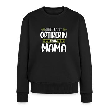 Optiker Augen Sehhilfe Brille Beruf Lustig - Frauen Premium Bio Pullover - Schwarz - Vorne - Julia (174cm)