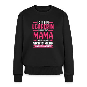 Lehrerin Mutter Lehrerinnen Geschenk - Frauen Premium Bio Pullover - Schwarz - Vorne - Julia (174cm)