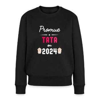 Promue tata en 2024 - Pull Premium bio Femme - noir - Devant - Julia (174cm)