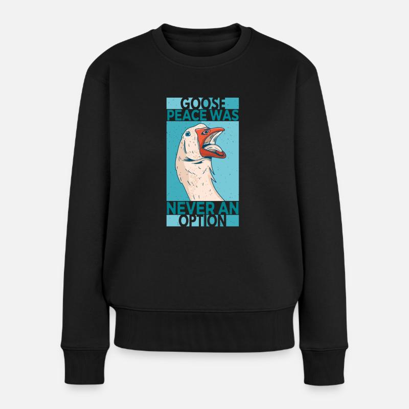 Goose Peace Was Never An Option Oies - Pull Premium bio Femme - noir