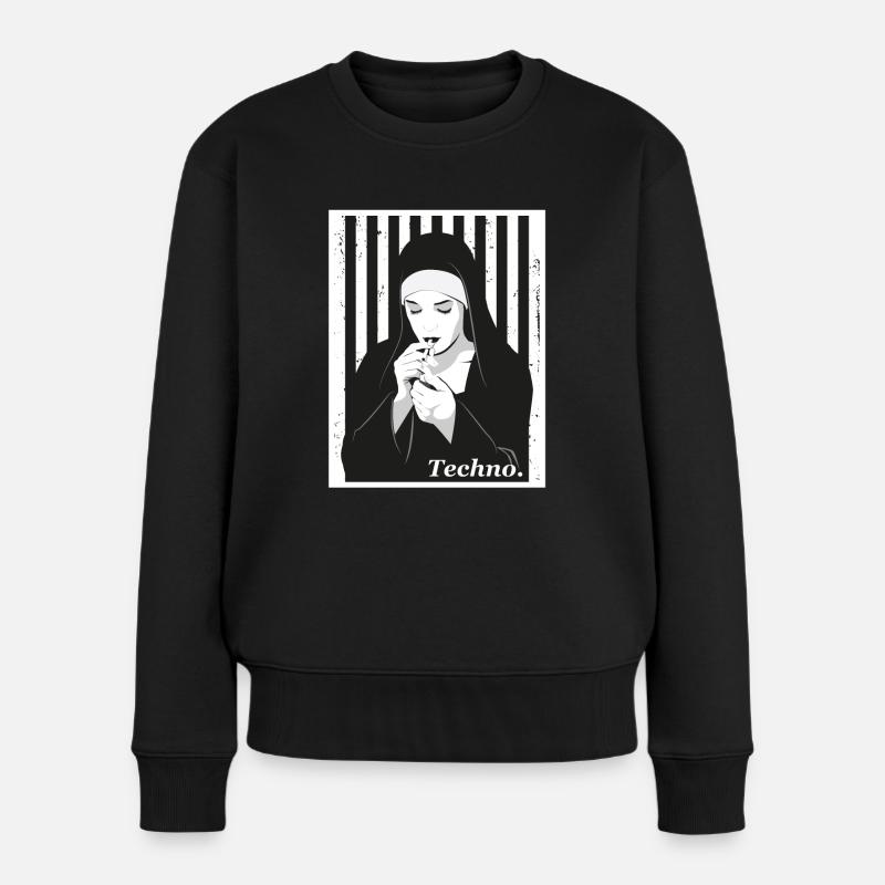 Speedcore Gabber Frenchcore Schranz Hardtekk Rave - Frauen Premium Bio Pullover - Schwarz