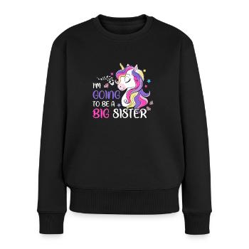 I’m Going To Be A Big Sister Unicorn - Pull Premium bio Femme - noir - Devant - Julia (174cm)