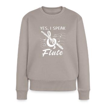 Flûte - Pull Premium bio Femme - taupe - Devant - Julia (174cm)