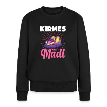Kirmes Mädl Schausteller Jahrmarkt - Frauen Premium Bio Pullover - Schwarz - Vorne - Julia (174cm)