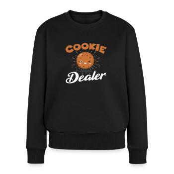 Cookie Dealer - Cadeau - Pull Premium bio Femme - noir - Devant - Julia (174cm)