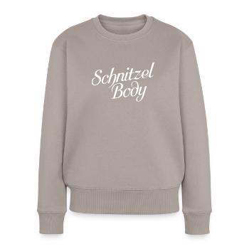 Schnitzel Body - Frauen Premium Bio Pullover - Taupe - Vorne - Julia (174cm)