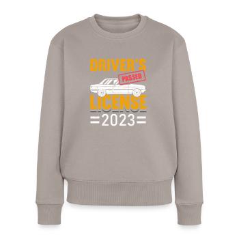 Drivers License 2023 Passed Drivers Permit Teen - Women's Premium Organic Jumper - taupe - Front - Julia (174cm)