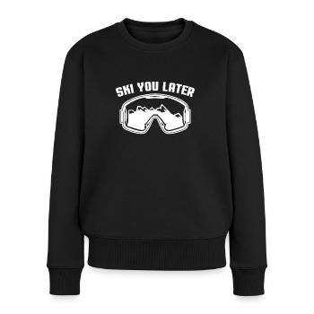 Ski You Later Skifahrer - Frauen Premium Bio Pullover - Schwarz - Vorne - Julia (174cm)