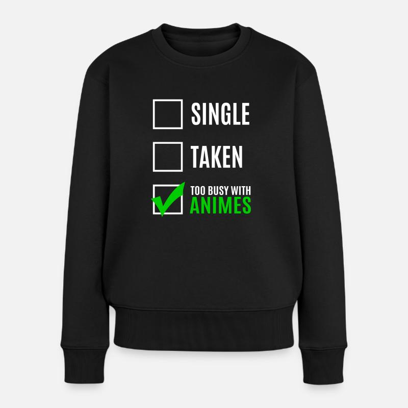 Anime - Frauen Premium Bio Pullover - Schwarz