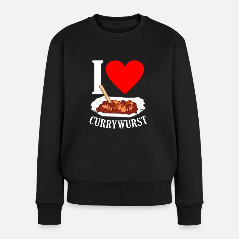 Currywurst - Frauen Premium Bio Pullover - Schwarz