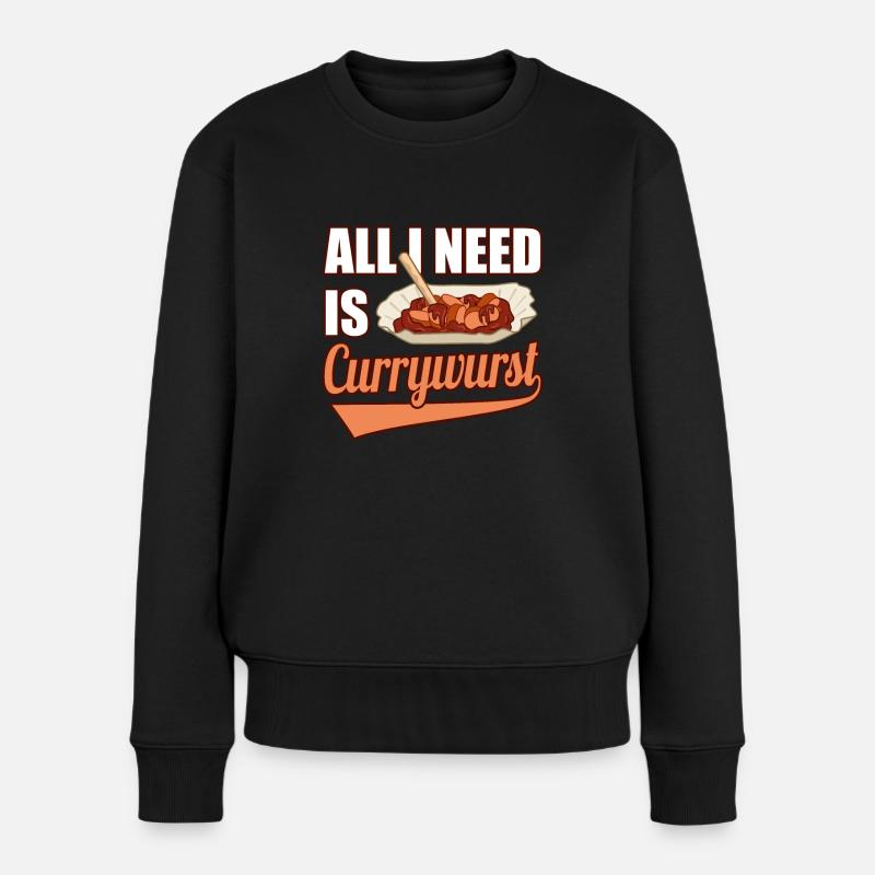 Currywurst - Frauen Premium Bio Pullover - Schwarz