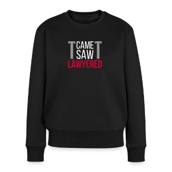 Came saw Lawyered Juriste Avocat - Pull Premium bio Femme - noir - Devant - Julia (174cm)