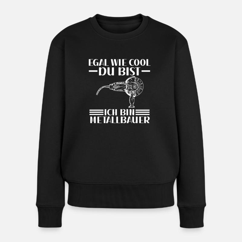 Metallbau Werkstatt Schweißer Metallbauer - Frauen Premium Bio Pullover - Schwarz