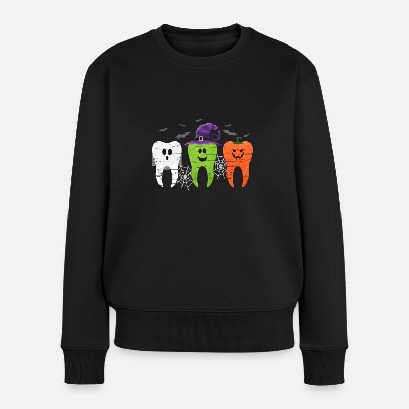 Halloween dent dentiste dentiste assistant dentaire - Pull Premium bio Femme - noir