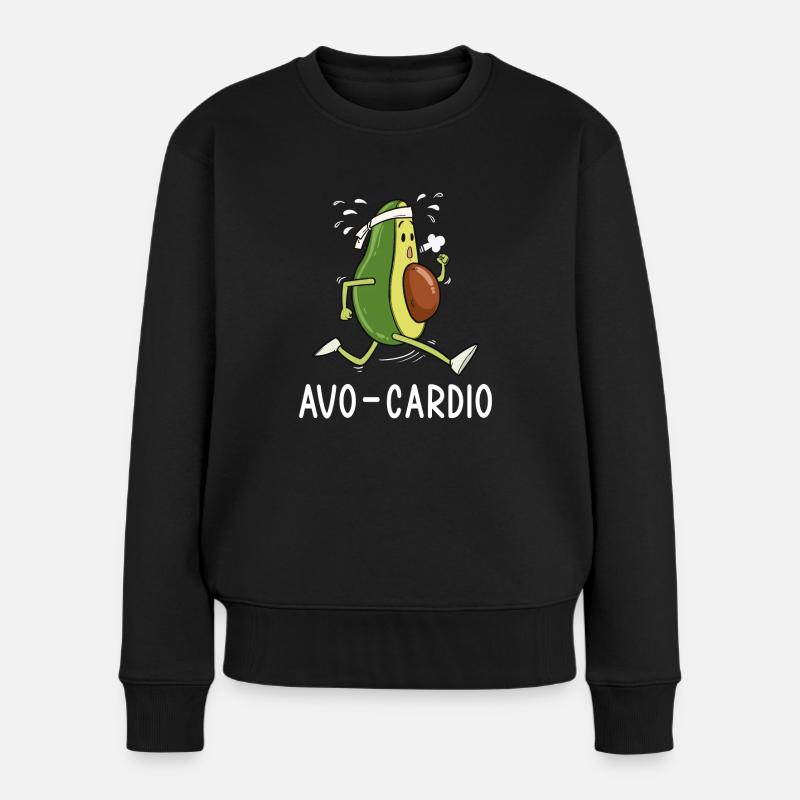 Avocat Courir Drôle Cadeau - Pull Premium bio Femme - noir