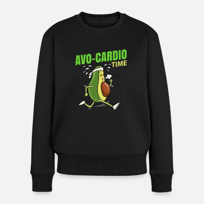 Avocat Courir Drôle Cadeau - Pull Premium bio Femme - noir