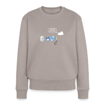 I Am Out You Fools Funny Data Storage Evolution - Frauen Premium Bio Pullover - Taupe - Vorne - Julia (174cm)