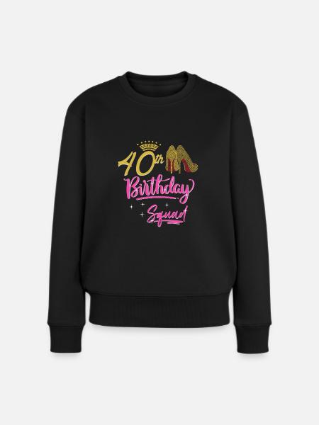 40. Geburtstag Frauen 40 Jahre Geschenk - Frauen Premium Bio Pullover - Schwarz