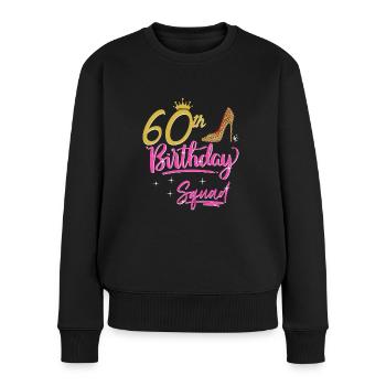 60 ans femmes 60 ans cadeau - Pull Premium bio Femme - noir - Devant - Julia (174cm)