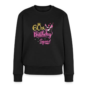 60 ans femmes 60 ans cadeau - Pull Premium bio Femme - noir - Devant - Julia (174cm)