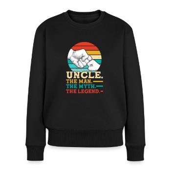 Onkel Onkel Geschenk - Frauen Premium Bio Pullover - Schwarz - Vorne - Julia (174cm)