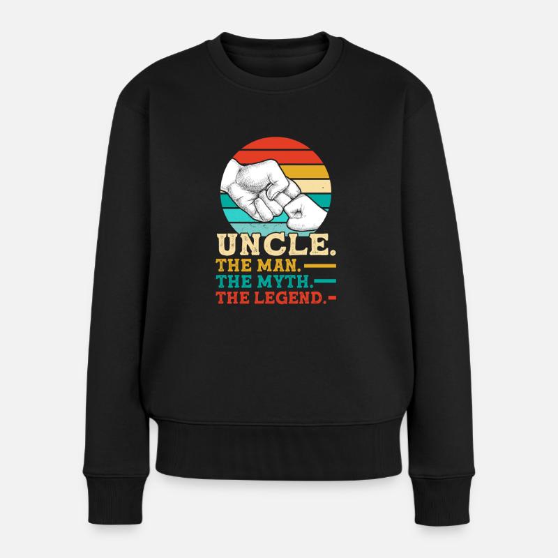 Onkel Onkel Geschenk - Frauen Premium Bio Pullover - Schwarz