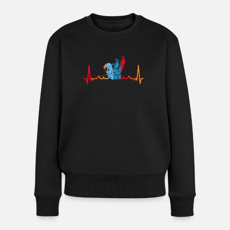 ECG Soudage forgeron coeur soudeur - Pull Premium bio Femme - noir