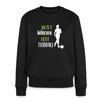 Fußballerin Frauenfußball Fußball Spruch Geschenk - Frauen Premium Bio Pullover - Schwarz - Vorne - Julia (174cm)