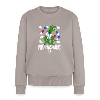 Pharmacy T-Rex Pharmacy Pharmacist Gift - Women's Premium Organic Jumper - taupe - Front - Julia (174cm)