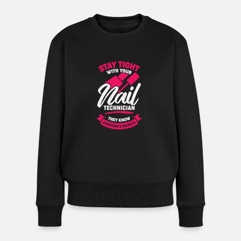 Nagelstudio Job Beruf Nageldesignerin Geschenk - Frauen Premium Bio Pullover - Schwarz