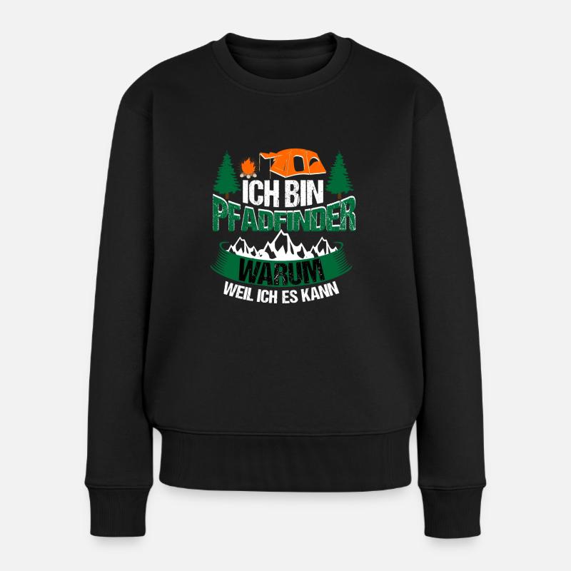 Pfadfinder Zeltlager Ich bin Pfadfinder - Frauen Premium Bio Pullover - Schwarz
