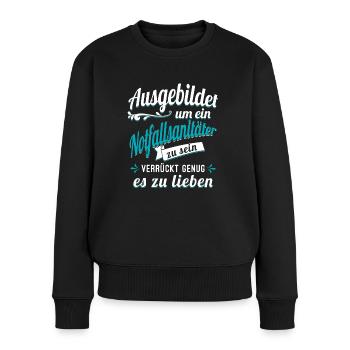 Notfallsanitäter Sanitäter Auszubildender Azubi - Frauen Premium Bio Pullover - Schwarz - Vorne - Julia (174cm)