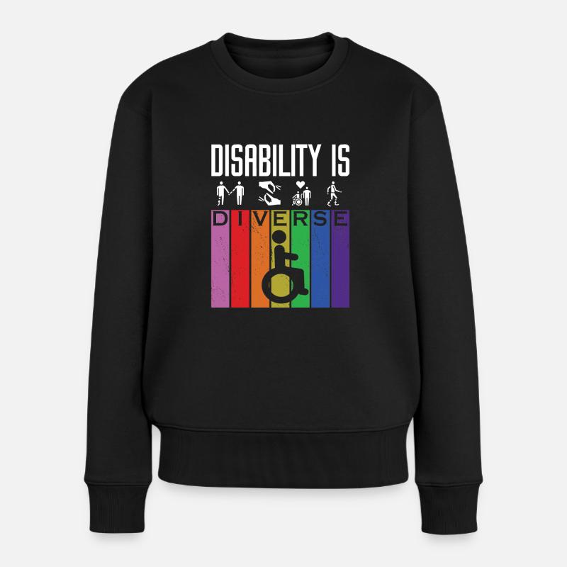 DISABILITY IS DIVERSE - Women's Premium Organic Jumper - black