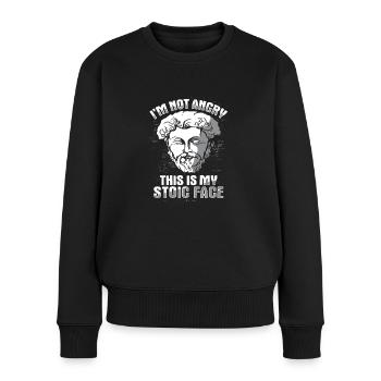 Stoischer Philosoph Marcus Aurelius Stoiker - Frauen Premium Bio Pullover - Schwarz - Vorne - Julia (174cm)