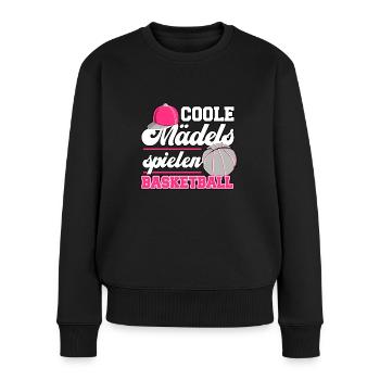 Basketball Basketballteam Basketballmannschaft - Frauen Premium Bio Pullover - Schwarz - Vorne - Julia (174cm)