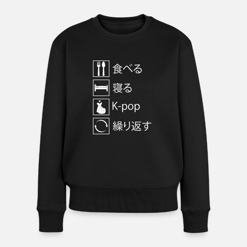 Cadeau K-Pop K-Pop - Pull Premium bio Femme - noir