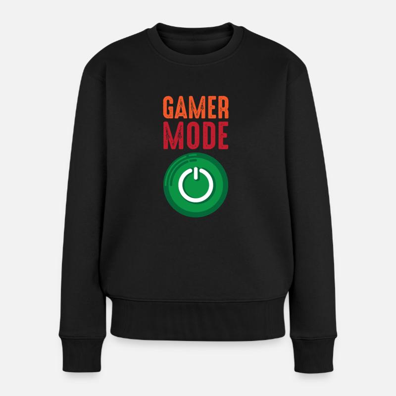 Gaming - Frauen Premium Bio Pullover - Schwarz