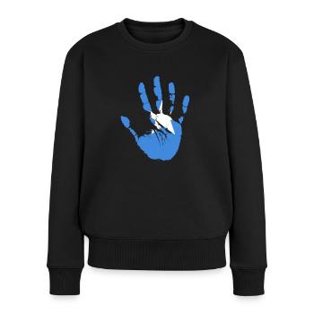 Somalia - Frauen Premium Bio Pullover - Schwarz - Vorne - Julia (174cm)