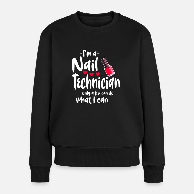 Nageltechniker Arbeit - Frauen Premium Bio Pullover - Schwarz