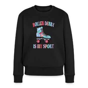 Roller Derby Is My Sport - Frauen Premium Bio Pullover - Schwarz - Vorne - Julia (174cm)