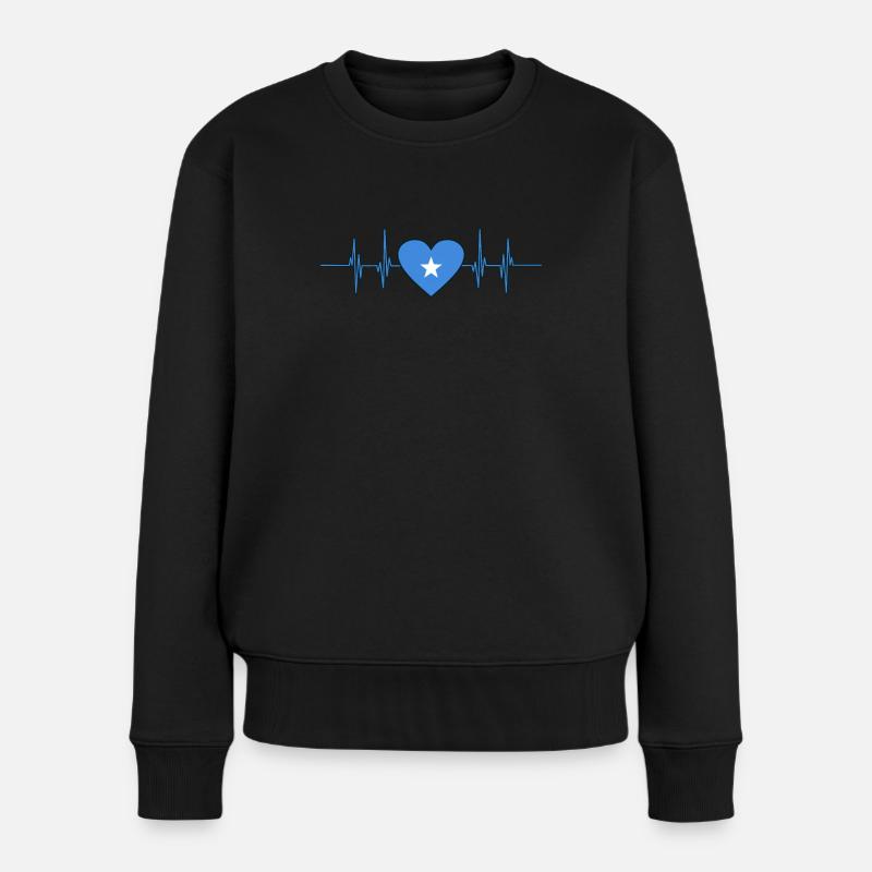 Somalia - Women's Premium Organic Jumper - black