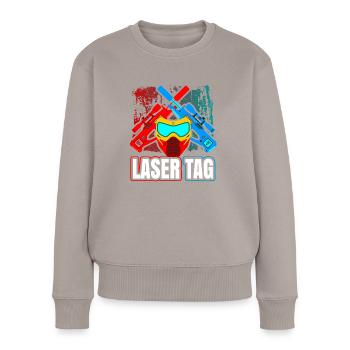 Laser Tag - Women's Premium Organic Jumper - taupe - Front - Julia (174cm)